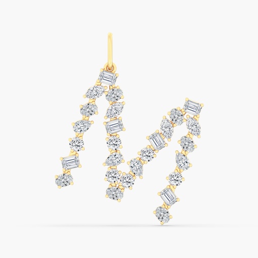 [P45M] Multi Shape Letter "M" Charm 