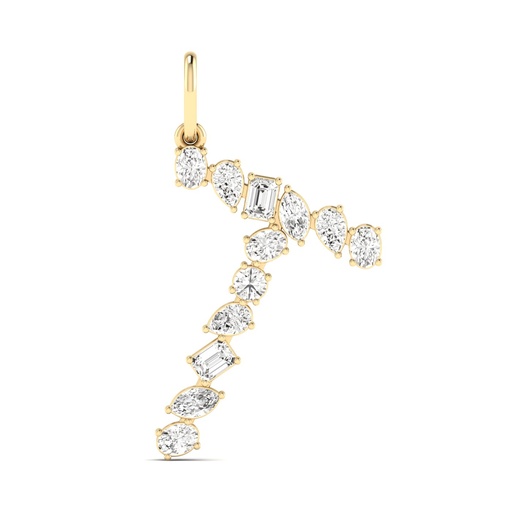 [P45T] Multi Shape Letter "T" Charm