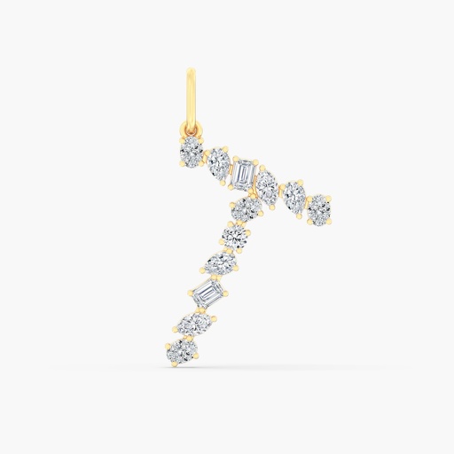 [P45T] Multi Shape Letter "T" Charm