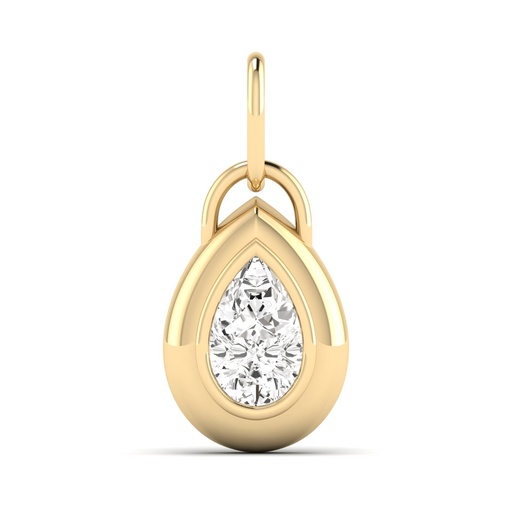 [P18PS]  Golden Domed Pear Charm