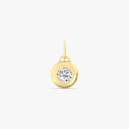 [P18RB]  Golden Domed Round Charm