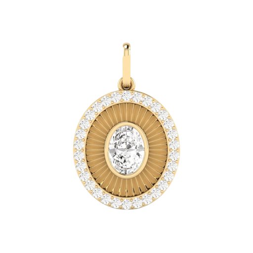 [P77OV] Fluted Oval Charm