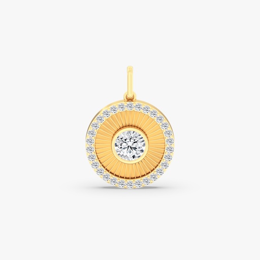 [P77RB] Fluted Round Charm 