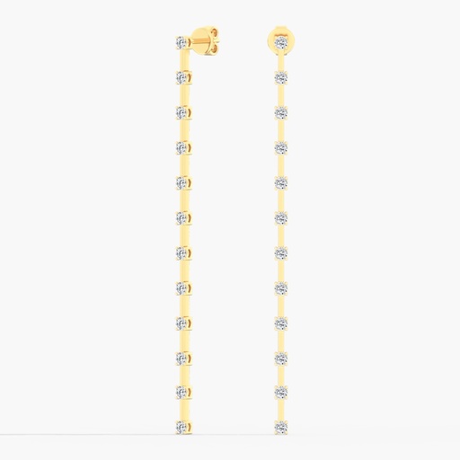 [E097] Long Orbit Drop Earrings