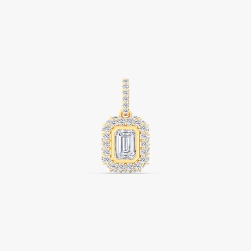 [P635EM] Emerald Pave Domed Charm