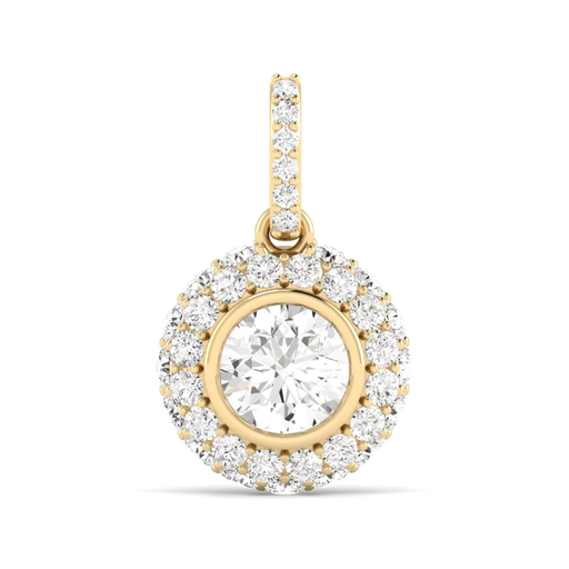 [P635RB] Round Pave Domed Charm