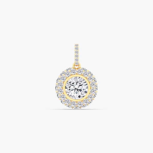 [P635RB] Round Pave Domed Charm
