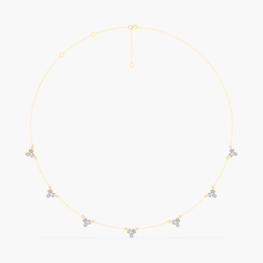 [NF205] Multi Shape Cluster Station Necklace 