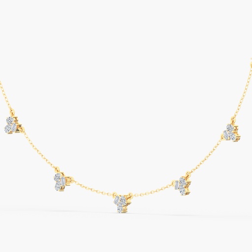 [NF205] Multi Shape Cluster Station Necklace 