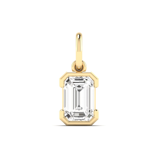[NB78] Half Bezel Emerald Pendant