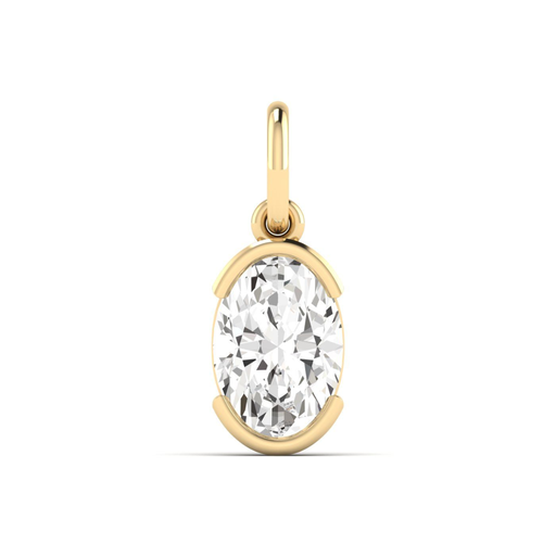 [NB79] Half Bezel Oval Pendant