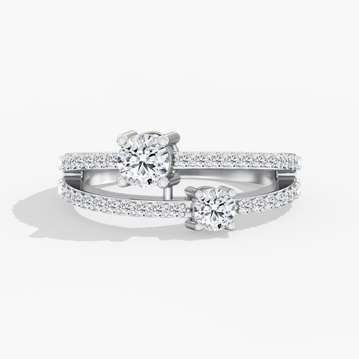 [R337] Orbit Two Stone Ring