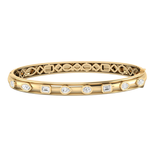 [FBG158] Multi Shape Domed Bezel Bangle