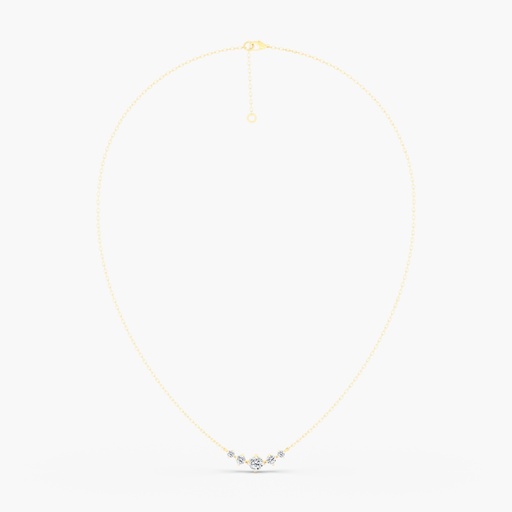 [N14ST] Starlight Graduated Five Stone Necklace
