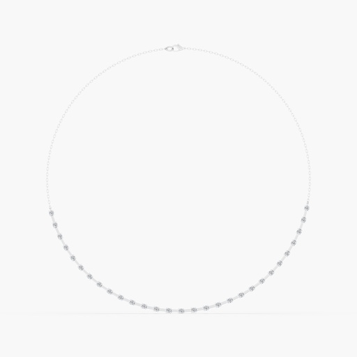 [NIT2] Orbit Half Tennis Necklace