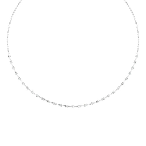[NIT2] Orbit Half Tennis Necklace
