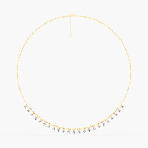 [N182] Round Bead Chain Shaker Necklace 