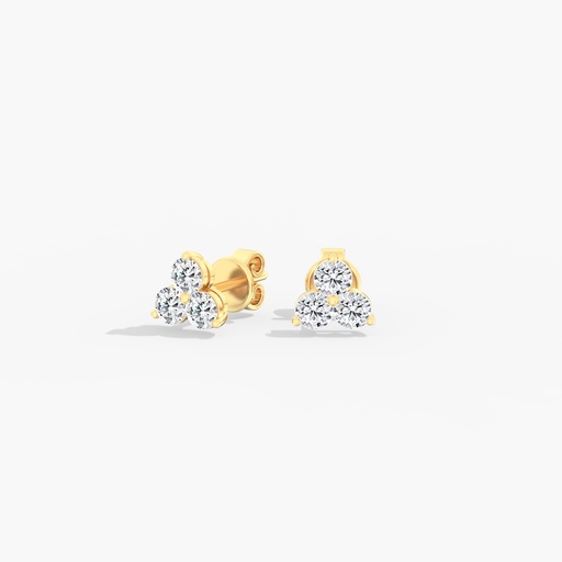 [E136] Round Trio Studs 