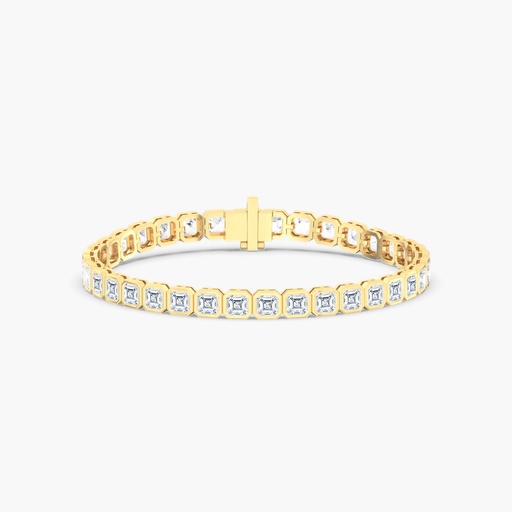 [BZAS] Asscher Bezel Tennis Bracelet