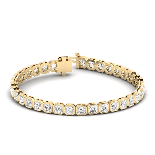 [BZAS] Asscher Bezel Tennis Bracelet