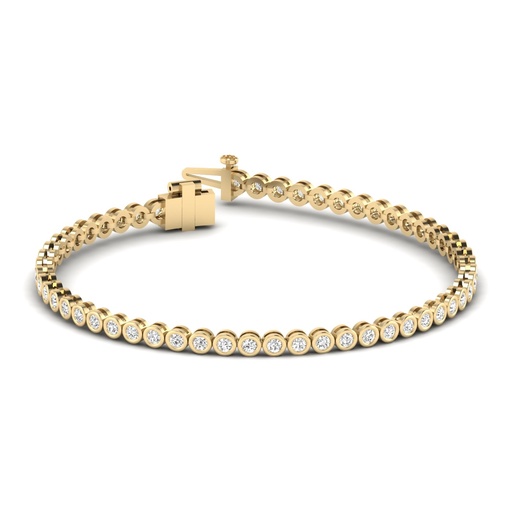 [BBZ2] Round Bezel Tennis Bracelet