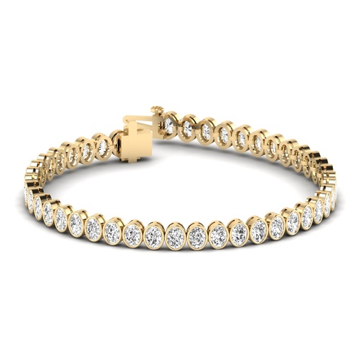 [BZOV] Oval Bezel Tennis Bracelet