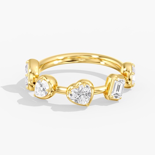 [R841] Gold Frame Multi Shape Band