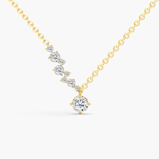 [NBR90ST] Starlight Asymmetrical Round Necklace