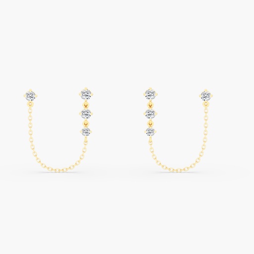 [E34ST] Starlight Double Piercing Studs