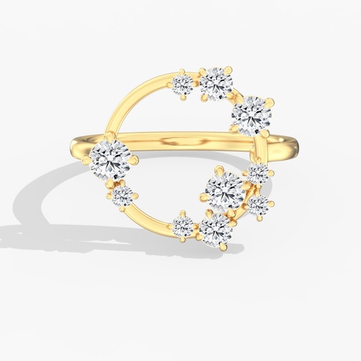 [R979ST] Starlight Circular Statement Ring