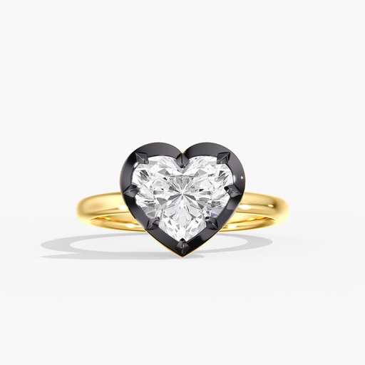 [R717HRT] Vintage Inspired Heart Ring 
