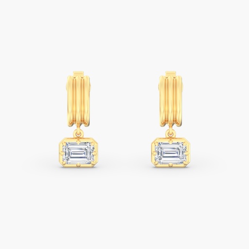[D348EM] Emerald Aura Drop Earrings 