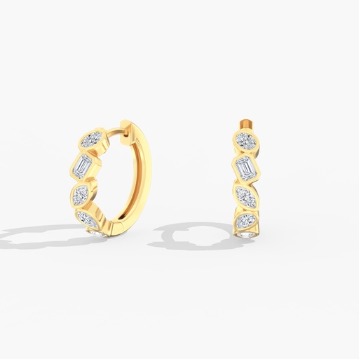 [EH347] Multi Shape Bezel Hoops 