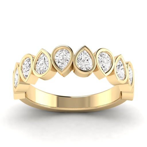 [R679] Reverse Pear Bezel Band