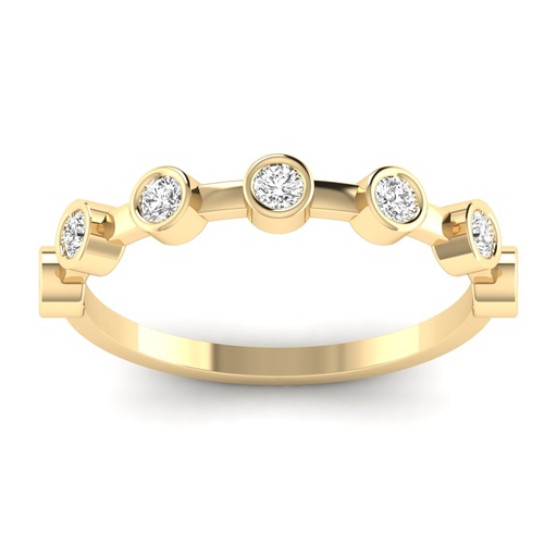 [R297] Petite Round Bezel Bar Band