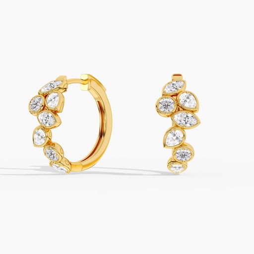 [EH326] Gold Frame Multi Shape Hoops