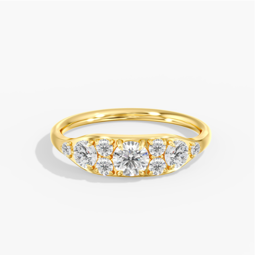 [R805] Round Mosaic Fashion Ring