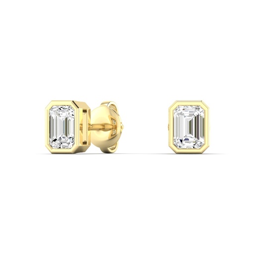 [EBEM] Emerald Bezel Studs