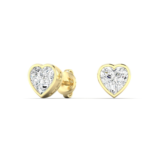 [EBHS] Heart Bezel Studs